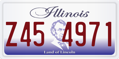 IL license plate Z454971