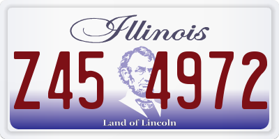IL license plate Z454972
