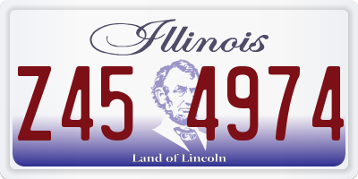 IL license plate Z454974