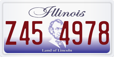 IL license plate Z454978