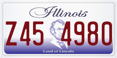 IL license plate Z454980