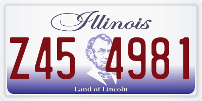 IL license plate Z454981