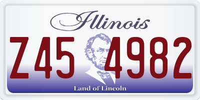 IL license plate Z454982