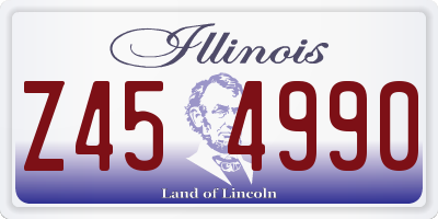 IL license plate Z454990