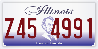 IL license plate Z454991