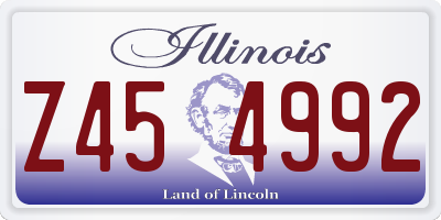 IL license plate Z454992