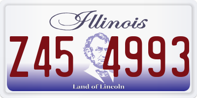 IL license plate Z454993