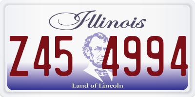 IL license plate Z454994