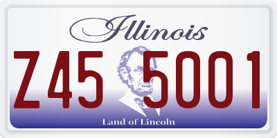 IL license plate Z455001