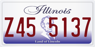 IL license plate Z455137