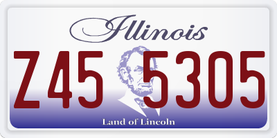 IL license plate Z455305