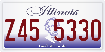 IL license plate Z455330