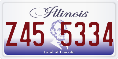 IL license plate Z455334