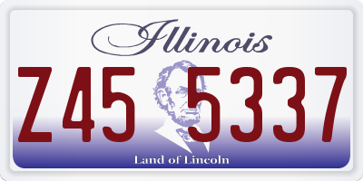 IL license plate Z455337