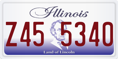 IL license plate Z455340