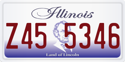 IL license plate Z455346