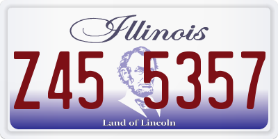 IL license plate Z455357