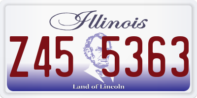 IL license plate Z455363