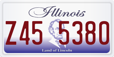 IL license plate Z455380