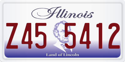 IL license plate Z455412