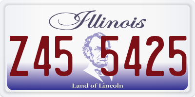 IL license plate Z455425