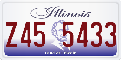 IL license plate Z455433