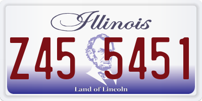 IL license plate Z455451