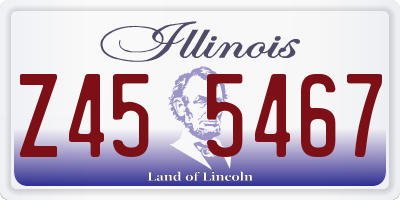 IL license plate Z455467