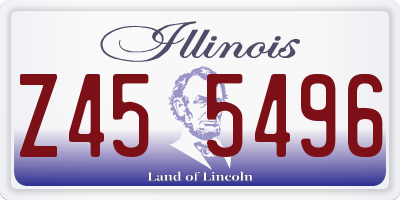 IL license plate Z455496