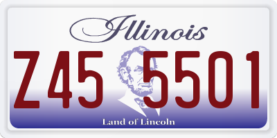 IL license plate Z455501