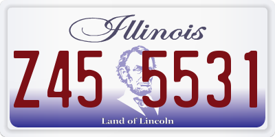 IL license plate Z455531