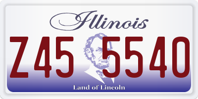 IL license plate Z455540
