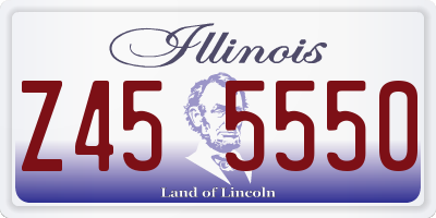 IL license plate Z455550