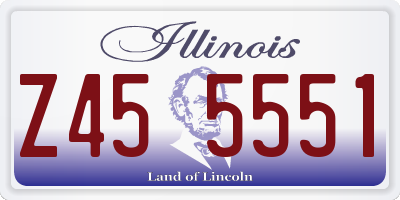 IL license plate Z455551