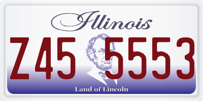 IL license plate Z455553
