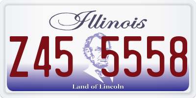 IL license plate Z455558