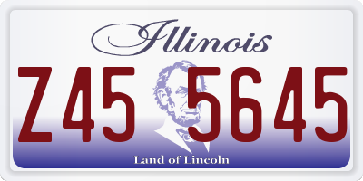 IL license plate Z455645