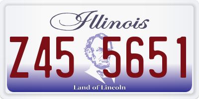 IL license plate Z455651