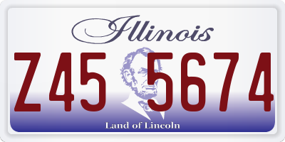 IL license plate Z455674