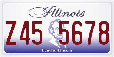 IL license plate Z455678