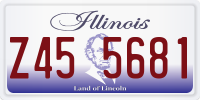 IL license plate Z455681