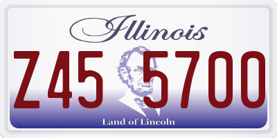 IL license plate Z455700