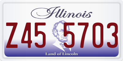 IL license plate Z455703