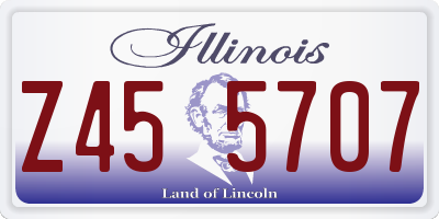 IL license plate Z455707