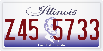 IL license plate Z455733