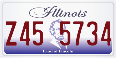 IL license plate Z455734
