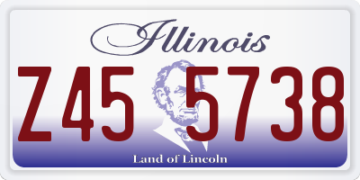 IL license plate Z455738