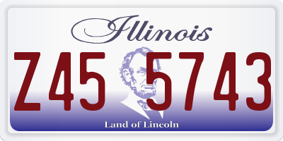 IL license plate Z455743