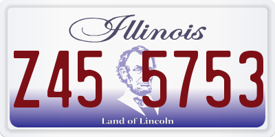IL license plate Z455753