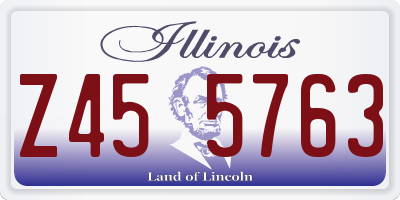 IL license plate Z455763